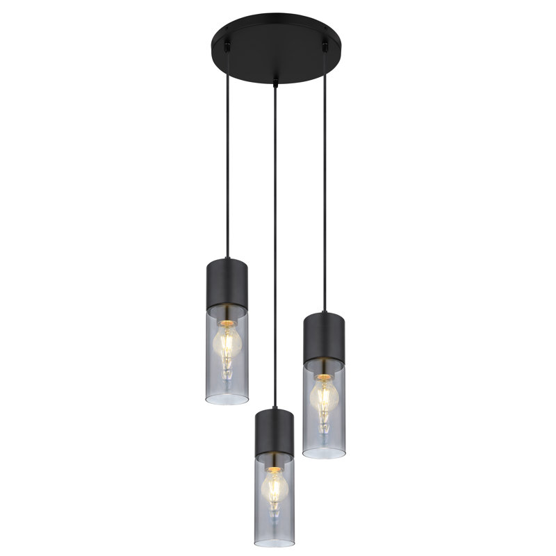 3 - Light Matte Black Cluster Pendant