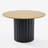 Round Dining Table, Modern Farmhouse Kitchen Table, Small Circle Dining Tables with Wood Strip Base for Kitchen Living Room-89231946-89231943