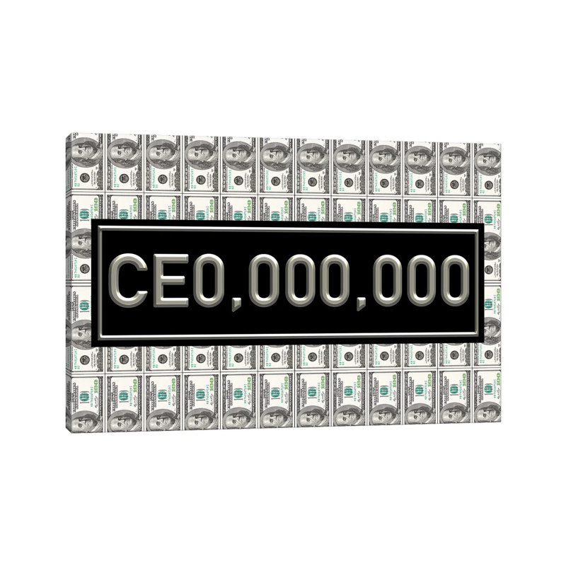 CEO - Silver - Print on Canvas, 20.32cm H x 30.48cm W x 1.91cm D, Wrapped Canvas