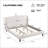Bed Frame Upholstered Platform Bed with Wingback Headboard