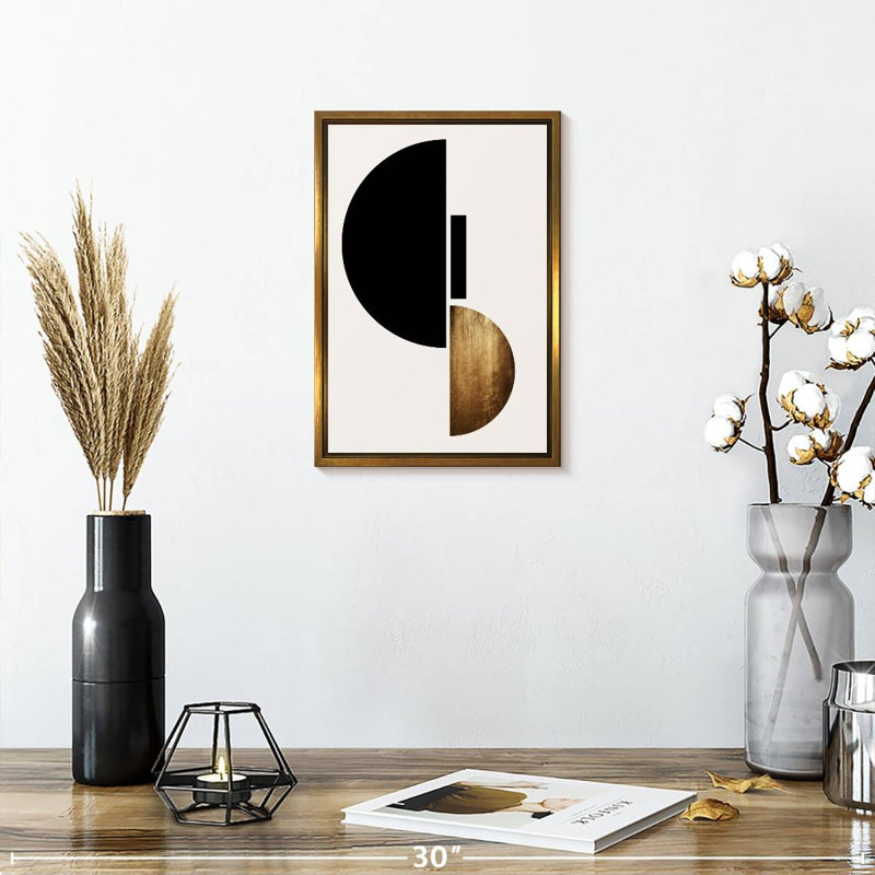 Forme II, 9 po x 13 po, Floating Frame Gold