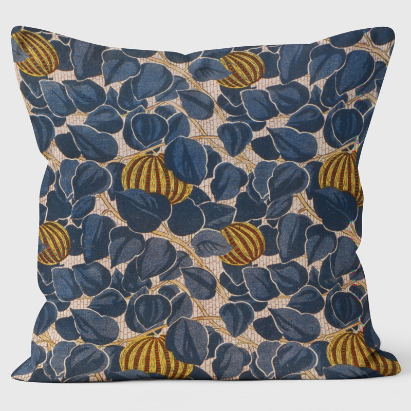 Blue Leaves & Pumpkin - Mary Evans Cushion