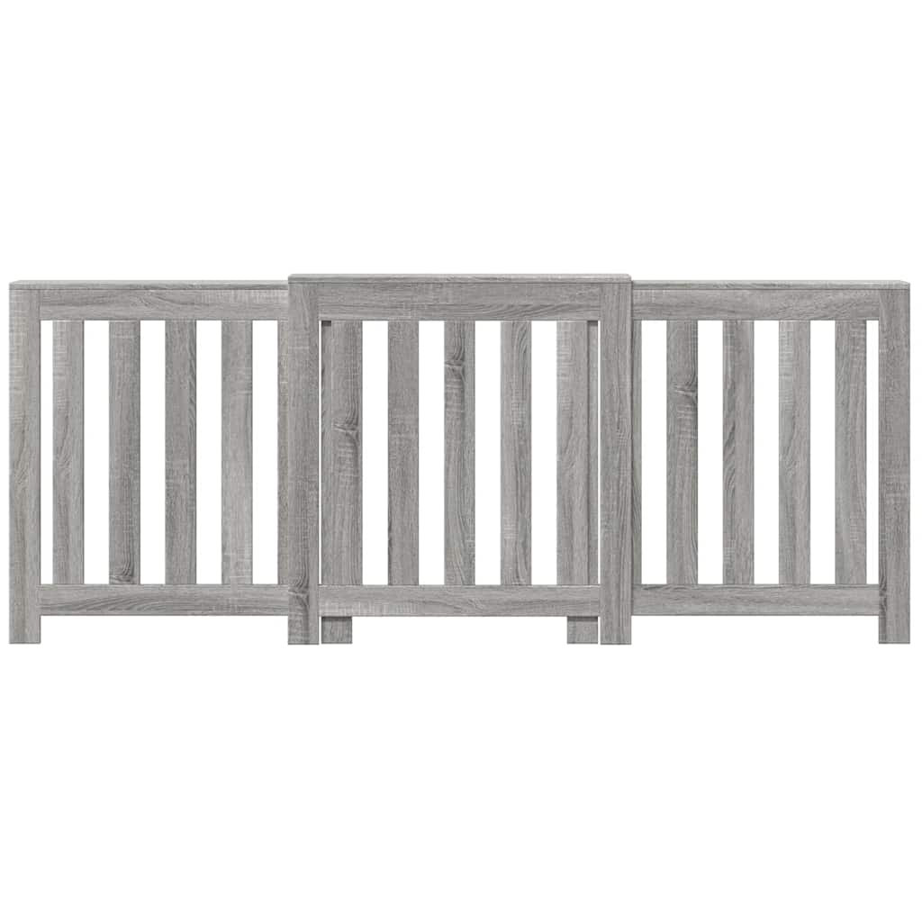 Vidaxl Radiator Cover Grey Sonoma 205X21.5X83.5 Cm Engineered Wood