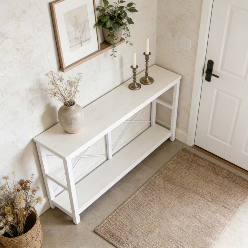 Console, canapé, Blanc