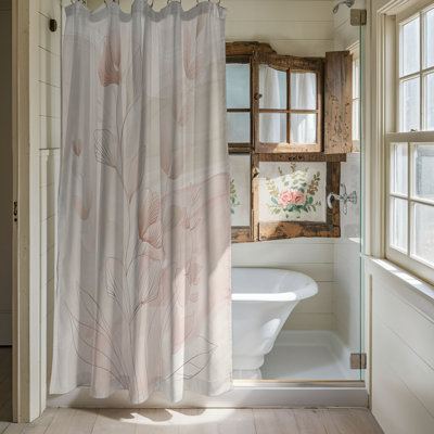 Rideau de douche 1 pièce Pink Wabi Sabi Designs