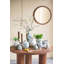 Miroir mural rond 28,3 x 28,3 po avec cadre en bois de pin