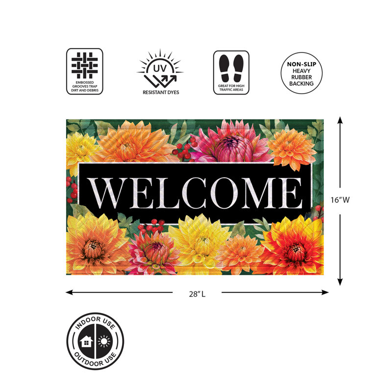 Fall Mums Embossed Mat