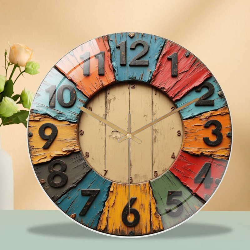 Horloge murale rustique rétro 12 pi