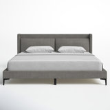 Elzie Upholstered Wingback Bed