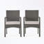 Ensemble de 2 fauteuils en osier avec coussin d'assise moelleux