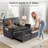 46'' Folding Pull Out Sleeper Sofa,Small Convertible Sofa Bed with Side Table & Side USB Port-96889447