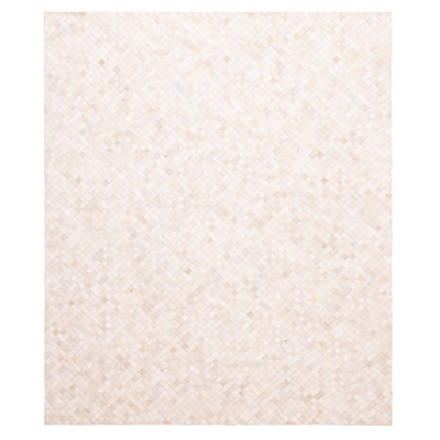 Tapis crème en cuir de vache 8 pi 0 po x 10 pi 0 po