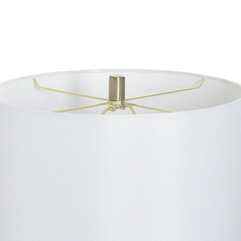 Langston Floor Lamp - Larson Gold & Black - White Shade