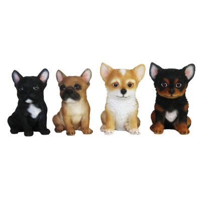 Ensemble de 4 chiots assis