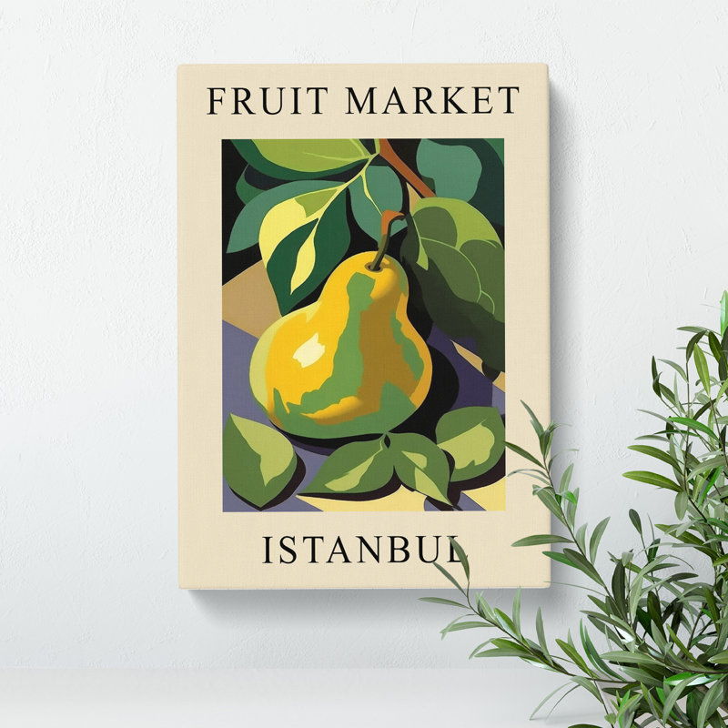Pear Istanbul Fruit Market - Wrapped Canvas, 50cm H x 35cm W x 3cm D