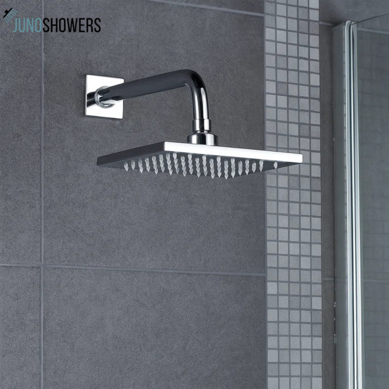 Juno Square Waterfall Shower Head – Polished Nickel & Chrome Copper-Brass Body