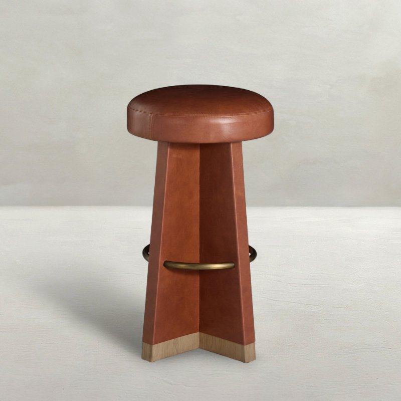 Plateau Leather Swivel Bar Stool, Dawn, Bar Stool (30” Seat Height)