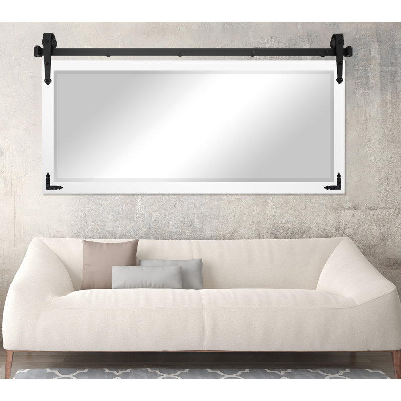 Miroir pleine grandeur N Peace, Blanc satiné, H 30,5 po x l 71 po