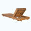 Ensemble de chaises longues en bois d'acacia massif avec COUSSIN LUNGE (gris foncé) - Version crème assortie disponible