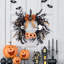 Couronne de chat noir d'Halloween de 45 cm (18 po) pour l'intérieur et l'extérieur