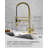 Double-Handles Pull Down Sprayer Kitchen Faucet With Drinking Water Pull Out Spray Wand In Solid Brass-104903791