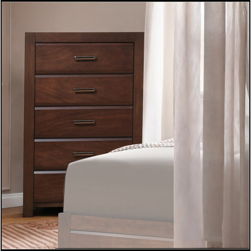 Commode 5 tiroirs Noyer