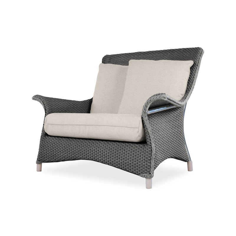 Mandalay Outdoor Lounge Chair, Sandberg Navy, Mink