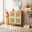 Armoire de rangement 4 portes en maille de rotin-2072171315