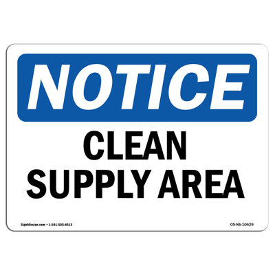 Clean Supply Area Sign