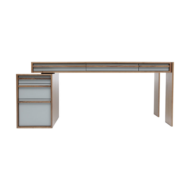 Units Executive Desk, Battleship Gray