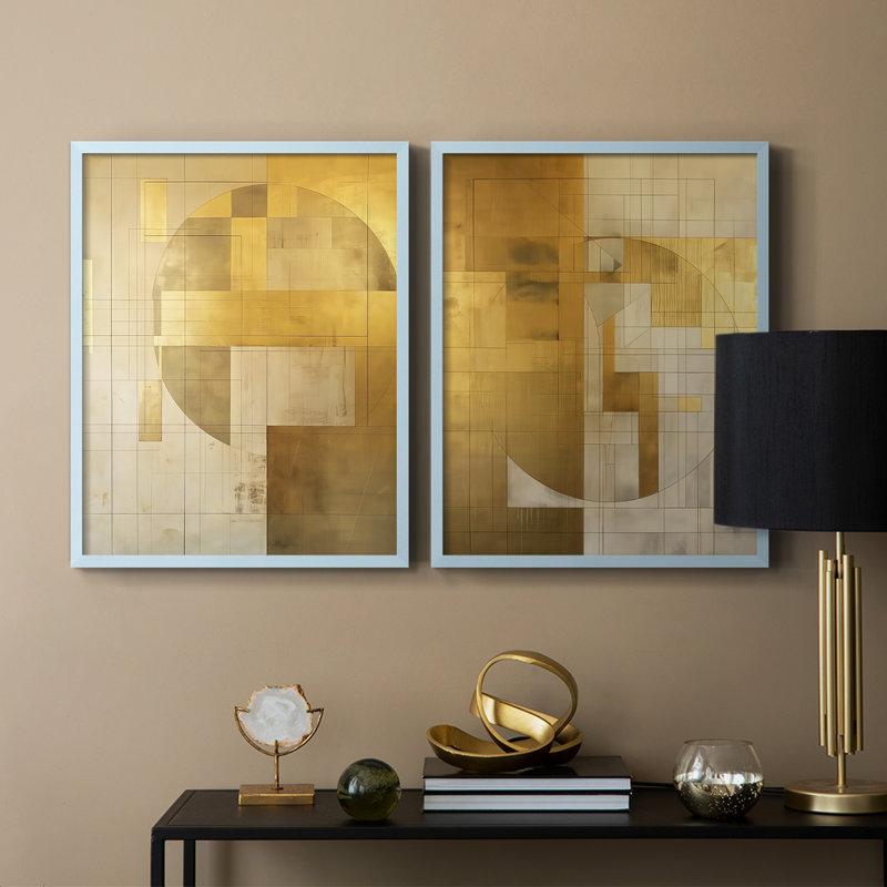 Série ABSTRACT Cxxv - reproduction encadrée de qualité supérieure - prête à être accrochée - aucun clou requis - aucun clou requis
