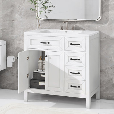 Meuble-lavabo 36 po avec lavabo et armoire de salle de bain