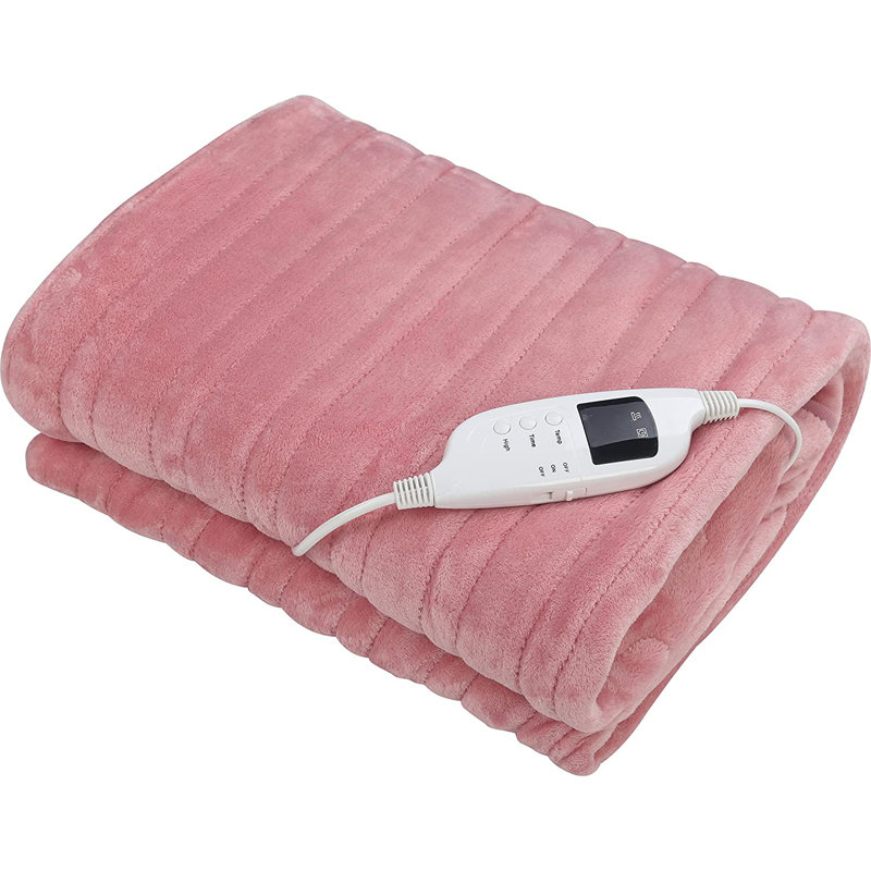 Heated Throw Blanket, Pink
