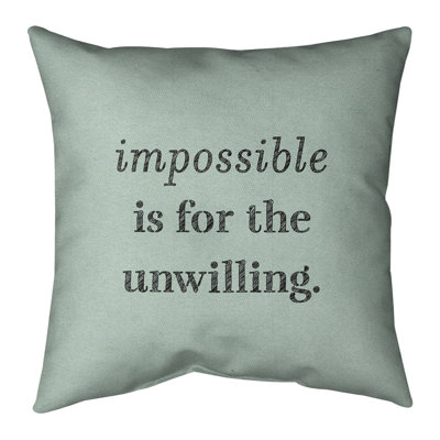 Coussin impossible à écrire à la main