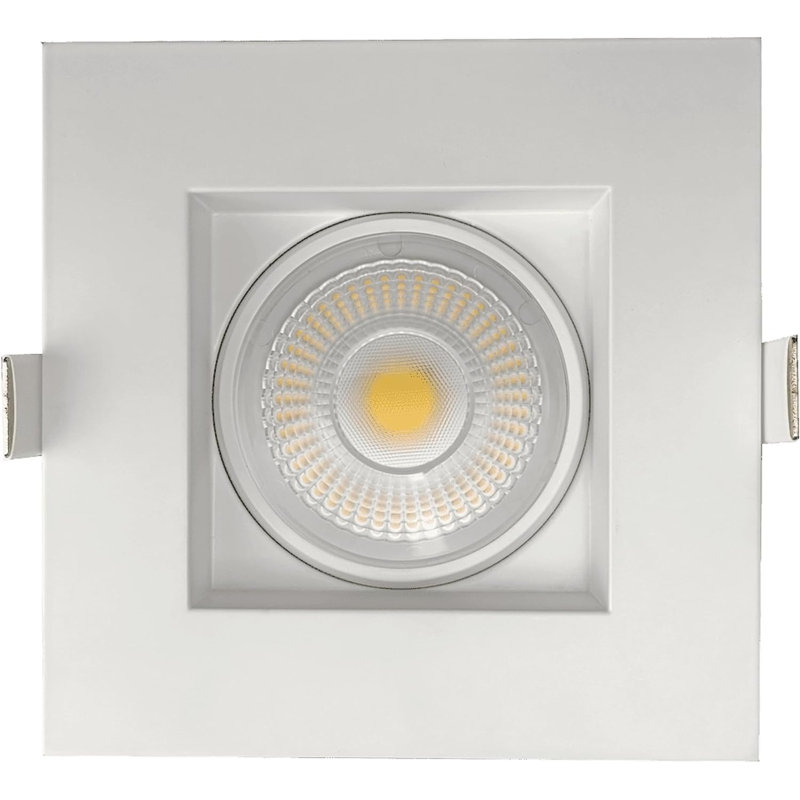 Luminaire à cardan carré 4 po 20W 1750 lumens Perle 4 "Perlglow, Blanc