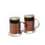 La Cafetière 3pc Set with Copper Pisa 8-Cup Cafetière, Milk Frother and 2x Copper Coffee Mugs