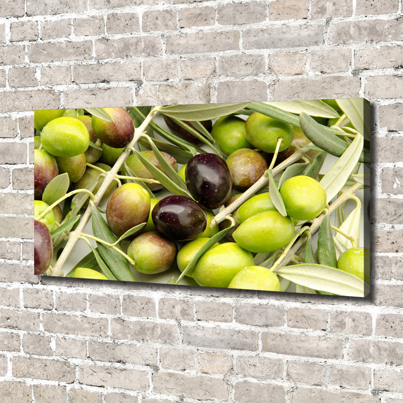 Fresh Olives - Wrapped Canvas Print