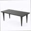 Ensemble de salle à manger 9 pièces en osier pour l'extérieur, grande table moderne en rotin de 73,50 po et chaises pour 8 pour patio, terrasse, cour arrière, porche, brun et noir
