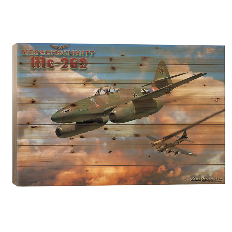 " Me-262 " by Larry Grossman, 26" H x 40" W x 1.5" D
