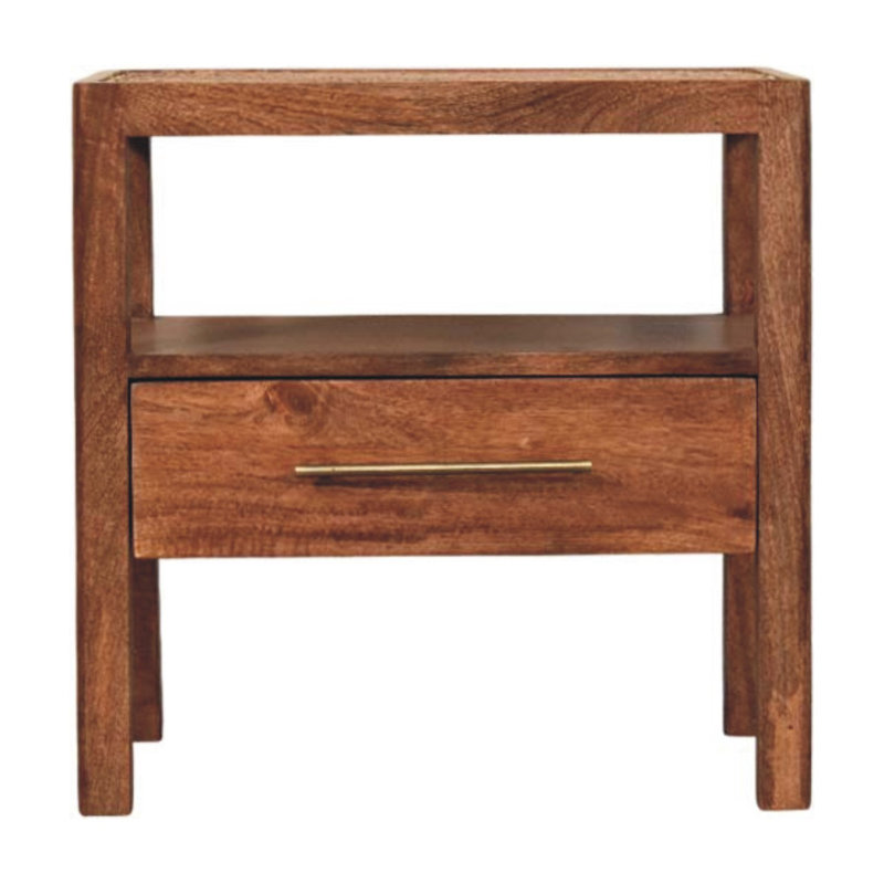 55cm W Solid Wood Bedside Table