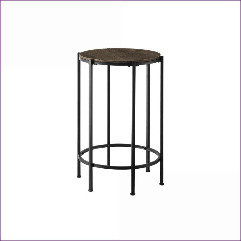 Table basse 24 po en chêne foncé stratifié pour salon et amp; Chambre à coucher, facile à nettoyer