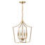 Lustre candélabre en métal 4 lumières Ilvo