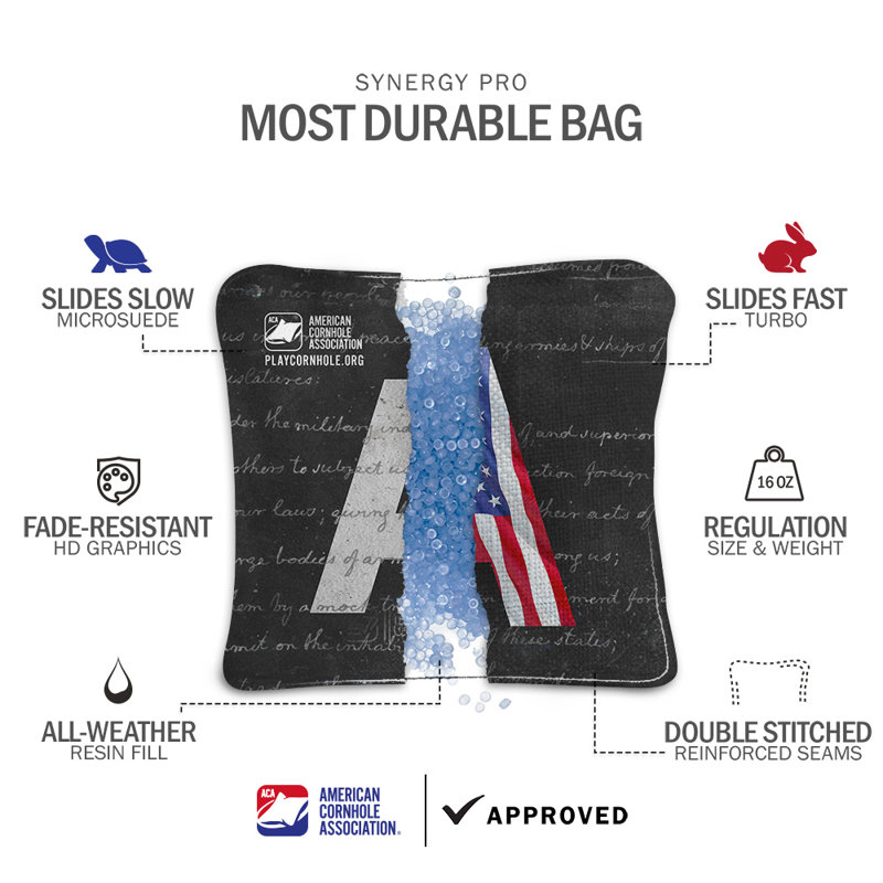 Drapeau des États-Unis avec sacs Synergy Pro Cornhole