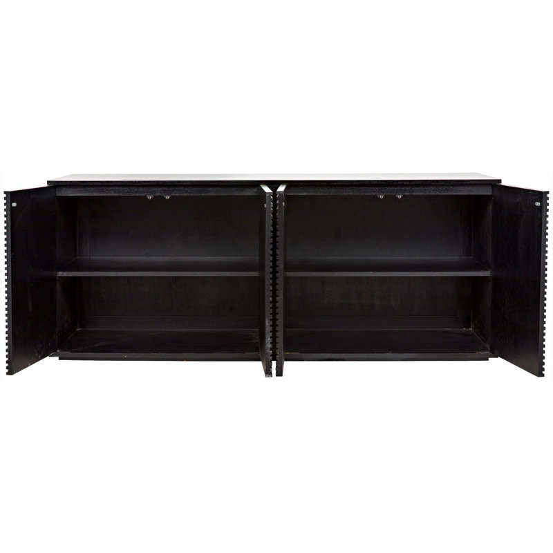 Smith 74'' Hand-Finished Walnut Wood Sideboard