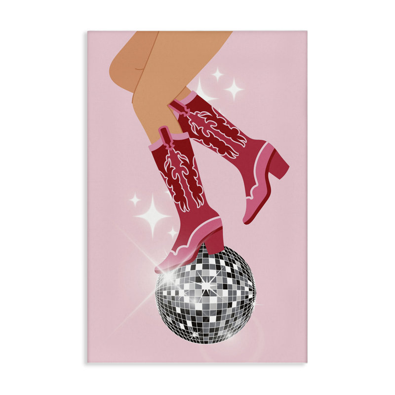Toile «Balancing Disco Cowgirl», conception par LSR Design Studio, H 30 po x l 20 po