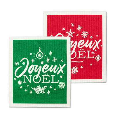 Ensemble de 2 torchons Joyeux Noel