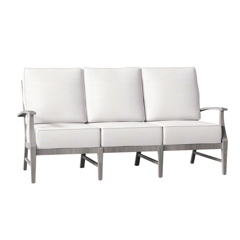 Canapé Croquet en teck - Huître, InsideOut® Rollo ‑ lin dentelle, Welt, Teck huître