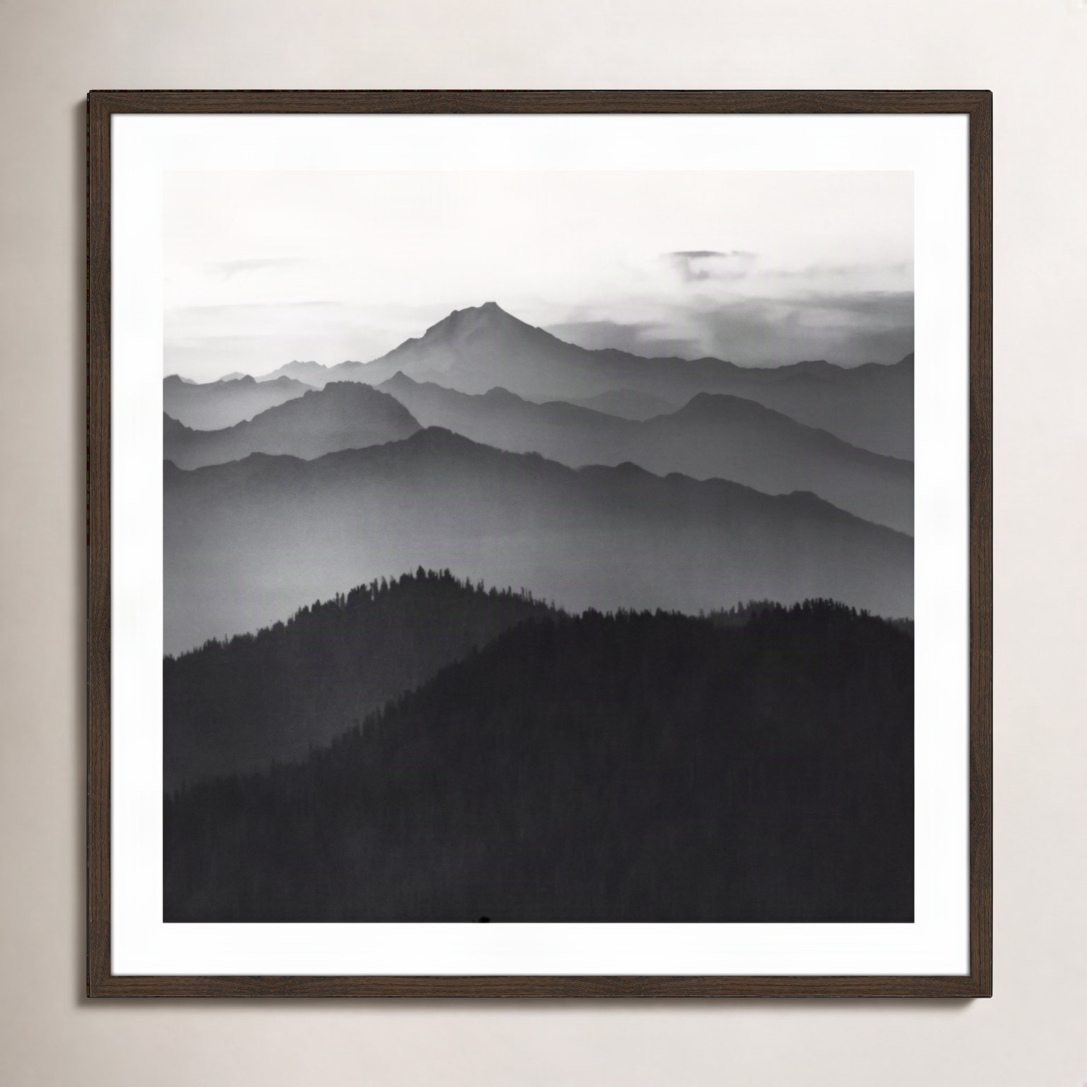Cascades by Danita Delimont, 32" H x 32" W x 0.75" D, Walnut Framed