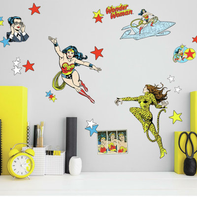 Décalcomanie murale colle et colle Wonder Woman