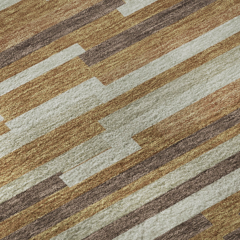 Tapis paprika de qualité supérieure lavable à la machine Prisco, Rectangle 10 pi x 14 pi